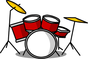 Drum Set Clipart Png Transparent Png , Png Download - Cartoon Drum Set Png, Png Download PNG