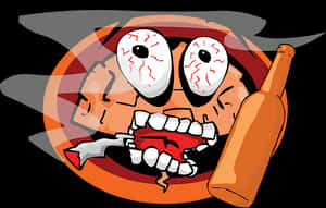 Cartoon Drunk Eyeballs Vector PNG image with transparent background