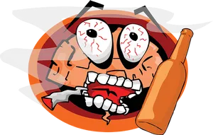 Cartoon Drunk Eyeballs Vector PNG Image