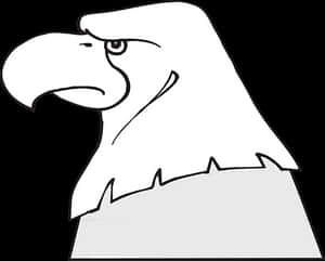 Cartoon_ Eagle_ Profile_ Vector PNG image with transparent background
