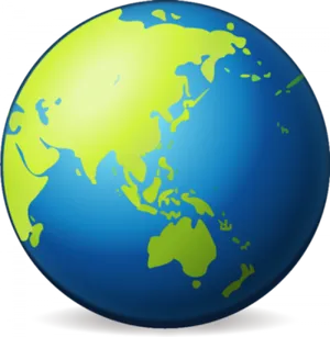 Cartoon Earth Globe Graphic PNG Image