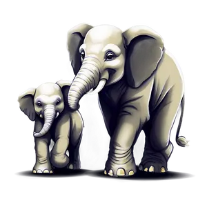 Cartoon Elephant Drawing Png 63 PNG Image