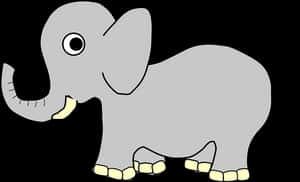 Cartoon Elephant Illustration PNG image with transparent background