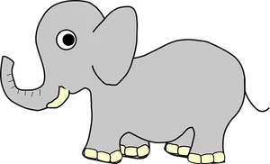 Cartoon Elephant Illustration PNG Image