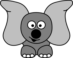 Jug Ears, Elephant, Dumbo, Ears, Grey, Cartoon, Cute - Elephant Finger Puppets Cartoon, HD Png Download PNG image with transparent background
