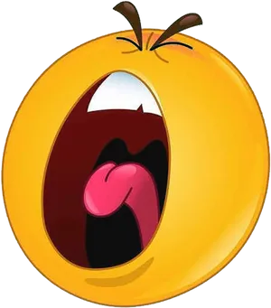 Cartoon Emoji Screaming Expression PNG Image