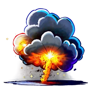 Cartoon Explosion With Smoke Png 37 PNG Image