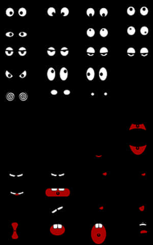 Cartoon_ Eye_ Expressions_ Collection PNG image with transparent background