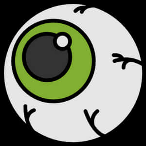 Cartoon Eyeball Character PNG image with transparent background