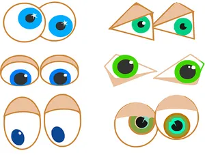 Cartoon Eyes Collection.jpg PNG Image