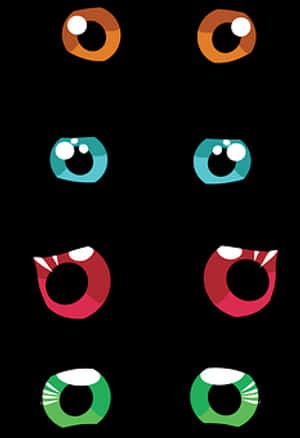Cartoon_ Eyes_ Collection_ Vector PNG image with transparent background