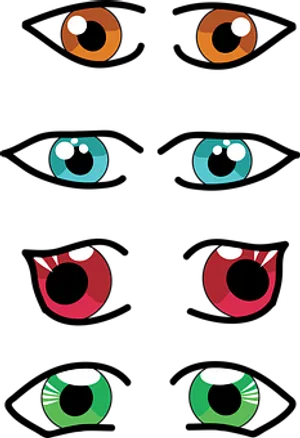 Cartoon_ Eyes_ Collection_ Vector PNG Image