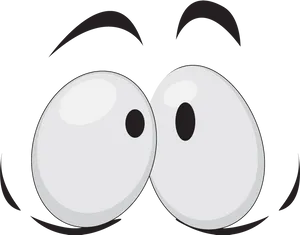 Cartoon Eyes Expression PNG Image