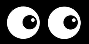Cartoon Eyes Vector Illustration PNG image with transparent background