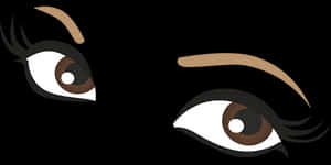Cartoon Eyes Vector Illustration PNG image with transparent background
