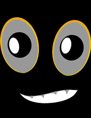 Cartoon Eyesand Smile PNG image with transparent background