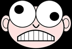 Cartoon Face Bulging Eyes PNG image with transparent background