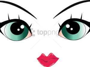 Cartoon Face Features PNG Image