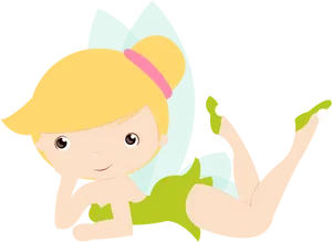 Cartoon Fairy Tinkerbell Illustration PNG Image