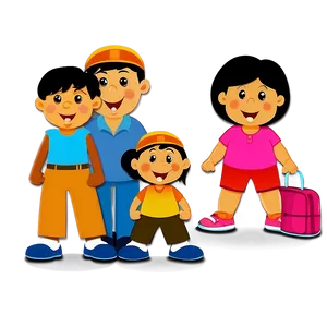 Cartoon Family Clipart Png Dwe36 PNG Image