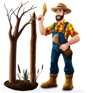 Cartoon Farmer PNG vve PNG image with transparent background