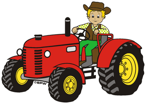 Field Clipart Tractor - Engineer To Agriculture Cartoon, HD Png Download PNG