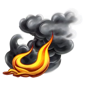 Cartoon Fire Smoke Png Sic64 PNG Image