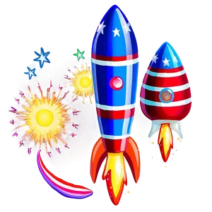 Cartoon Firework Rocket Png Mtx85 PNG Image