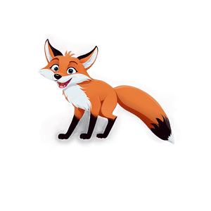 Cartoon Fox Character PNG tev87 PNG image with transparent background