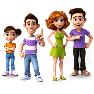 Cartoon Friends Group PNG 05212024 PNG image with transparent background