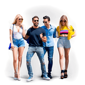 Cartoon Friends Group PNG jmy86 PNG image with transparent background