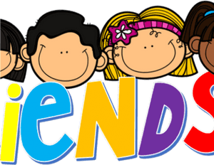 Cartoon Friends Together PNG image with transparent background