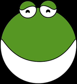 Cartoon Frog Face Graphic PNG image with transparent background