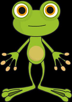 Cartoon Frog Standing PNG image with transparent background