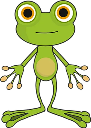 Cartoon Frog Standing PNG Image