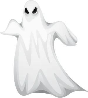 Cartoon Ghost Floating PNG Image