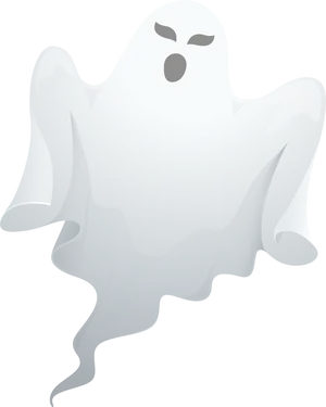 Cartoon Ghost Floating Graphic PNG Image