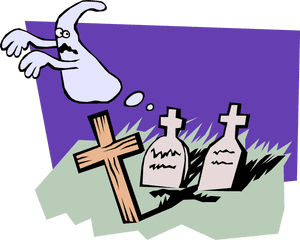 Vector Illustration Of Graveyard With Cross And Tombstones - Let The Past Dead Bury Its Dead, HD Png Download PNG image with transparent background