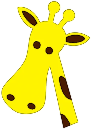 Cartoon Giraffe Graphic PNG Image