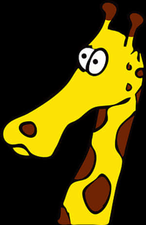 Cartoon Giraffe Head Vector PNG image with transparent background