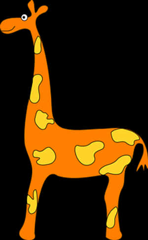 Cartoon Giraffe Orange Background PNG image with transparent background