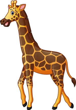 Cartoon Giraffe Standing PNG Image