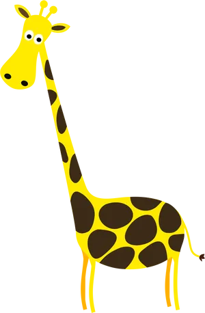 Cartoon Giraffe Standing PNG Image