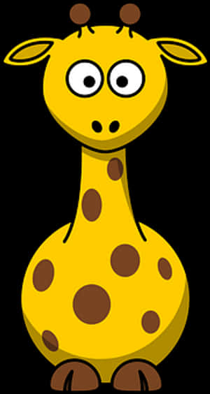 Cartoon Giraffe Yellow Background PNG image with transparent background