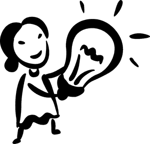 Image Png Bright Ideas Light Bulb Woman - Bright Idea Vector Black And White, Transparent Png PNG image with transparent background