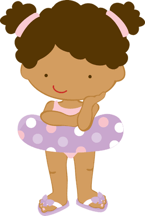 Photo Shared On Meowchat Pool Parties, Cute Clipart, - Girls Pool Party Clipart, HD Png Download PNG image with transparent background