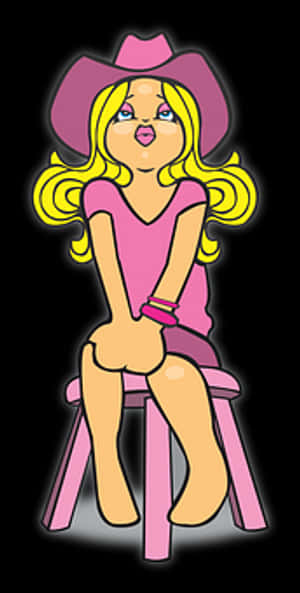 Cartoon Girlin Pink Outfit PNG with transparent background