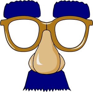 Cartoon Glassesand Nose Disguise PNG image with transparent background