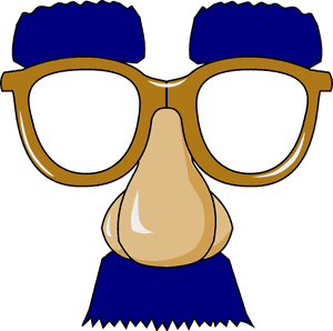 Cartoon Glassesand Nose Disguise PNG image with transparent background