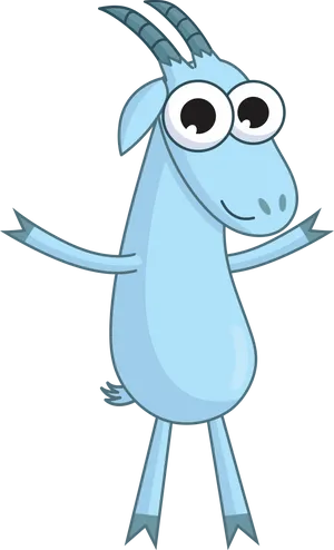 Cartoon Goat Character PNG Image